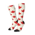 thumbnail image 2 of Fotbe Happy Canada Day print Women's Men's Novelty Crew Socks Cotton Socks Knee High Socks for Walking,Running,Nurses,Pregnancy, 2 of 9