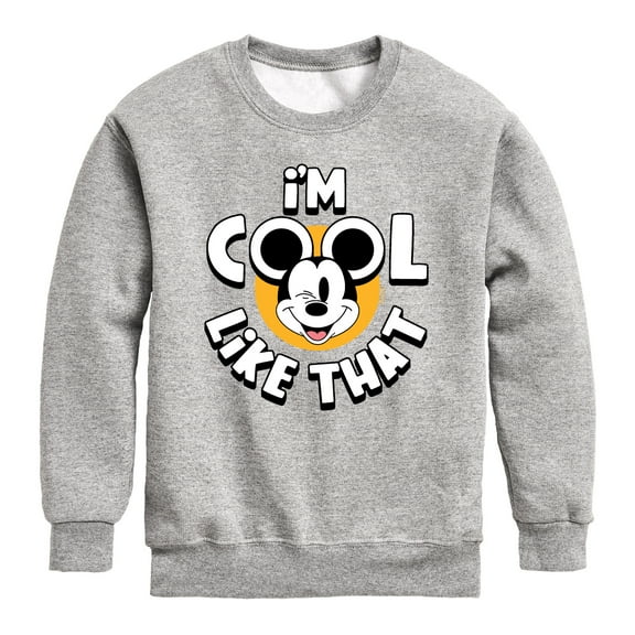 Mickey & Friends - I'm Cool Like That - Youth Crewneck Fleece Sweatshirt