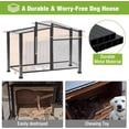 thumbnail image 2 of Aivituvin Heated Dog House Large Outdoor Insulated Dog Kennel Weatherproof Dog Shelter with Heated Pad, Insulated All-Round Thermal Liner, Chew-Proof Design for Dogs (Brown), 2 of 9