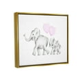 thumbnail image 5 of Stupell Industries Mama and Baby Elephants Metallic Gold Framed Floating Canvas Wall Art, 16x20, by Studio Q, 5 of 5