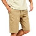 thumbnail image 2 of ROHUUQUE Men's Chino Shorts Cotton Blend Slim Fit Inseam Flat Front Casual Shorts with Pocket Summer Khaki, 2 of 9