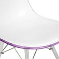 thumbnail image 5 of LeisureMod Dover Modern Molded Dining Chair with Acrylic Base in White Purple Set of 4, 5 of 7