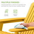 thumbnail image 5 of Best Choice Products Folding Adirondack Chair Outdoor, Wooden Accent Lounge Furniture w/ 350lb Capacity - Marigold Yellow, 5 of 7