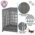 thumbnail image 4 of SMONTER Heavy Duty Dog Crate Y Shape Strong Metal Kennel for Large Dogs, 4 of 7