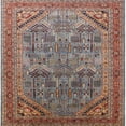 thumbnail image 1 of Ahgly Company Machine Washable Indoor Square Industrial Modern Red Brown Area Rugs, 8' Square, 1 of 7