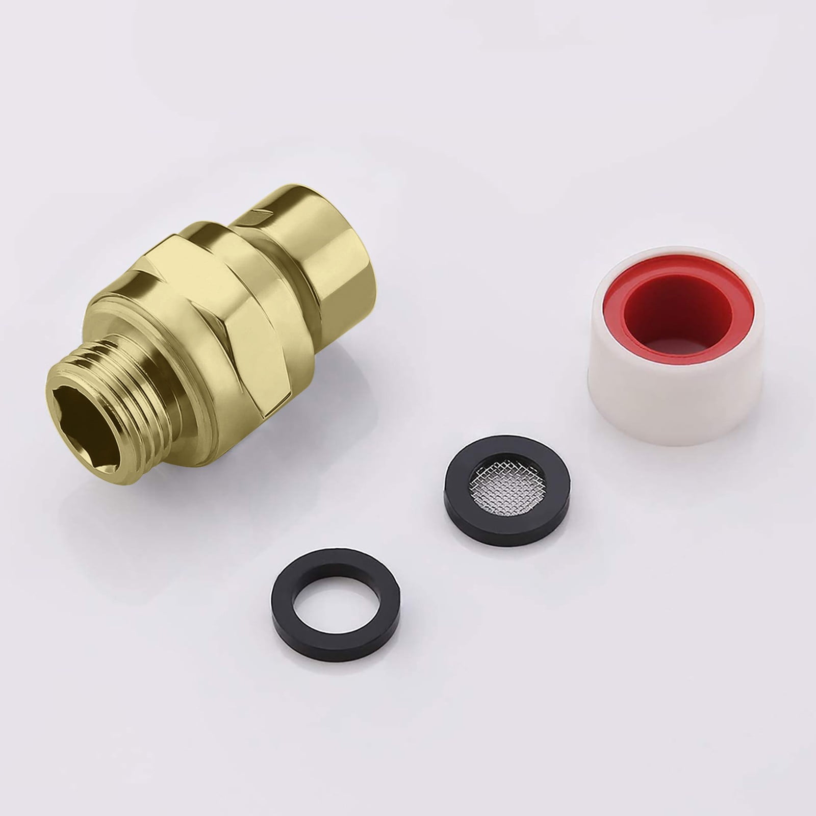 WENCHENG 2-Pack Shower Head Swivel Ball Adapters - Solid Brass, G1/2 Thread