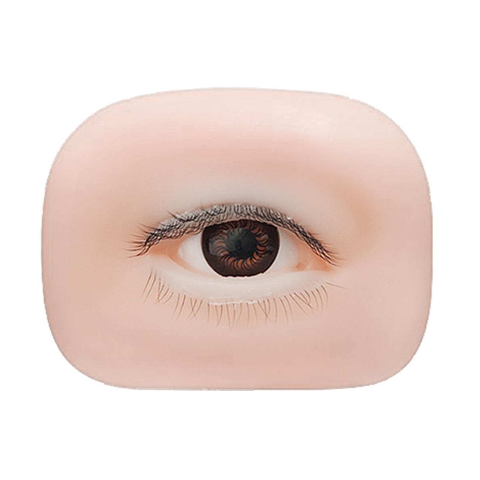 Serenable 5D Silicone Eye Model Practice Three Layer Upper Eyelash Practice Model Professional for Eyelash Extension for Artists Salon Right Eye