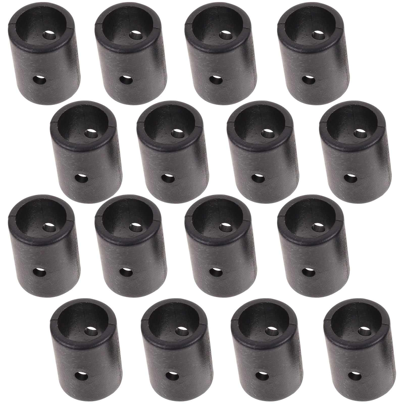 HOMEMAXS 16pcs Foosball Black End Caps Foosball Table Rod Plugs Iron