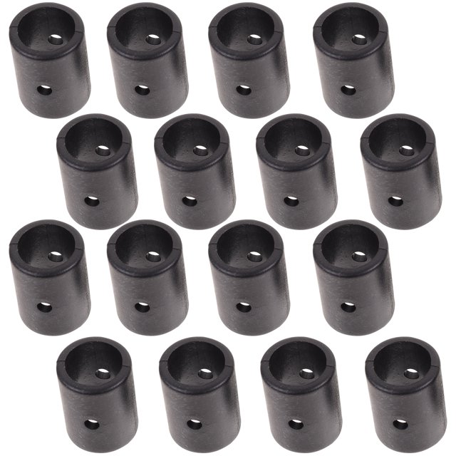 16pcs Foosball Black End Caps Foosball Table Rod Plugs Iron Pole Safety Caps