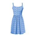 thumbnail image 4 of Vestido de Verano Casual Corbata Bolsillo sin Mangas Cintura Alta A-Línea, Vestido Lindo de las Mujeres para la Primavera Y el Verano, 4 of 5