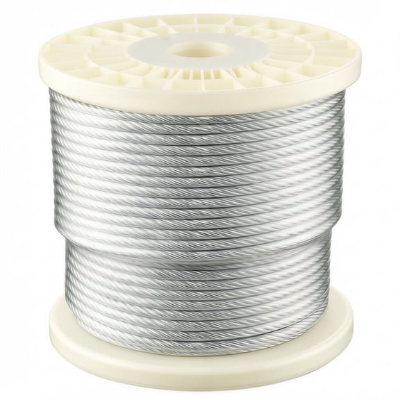 CAFORKP 1/4 in x 250 ft Galvanized Wire Rope, 7000 lbs Breaking Strength 7x19 Strand