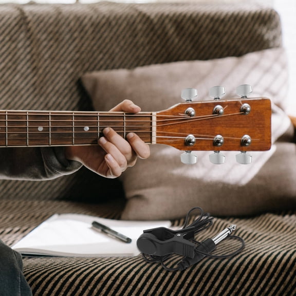 LIFKOME Acoustic Guitar Pickup With Clip-On   Microphone Universal Instrument Pickup For Violin Mandolin Ukulele For Easy Tuning Amplification