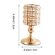 thumbnail image 3 of Set de candelabros de cristal dorado - Candelabro votivo de cristal elegante con cuentas para luces de té, decoración de mesa de mesa de boda y casa, 3 of 6