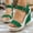 Army Green, variant on PiGOGI Women Plus Size Wedge Heel Sandals Buckle Strap Height Increasing Comfortable Breathable Summer Shoes Brown