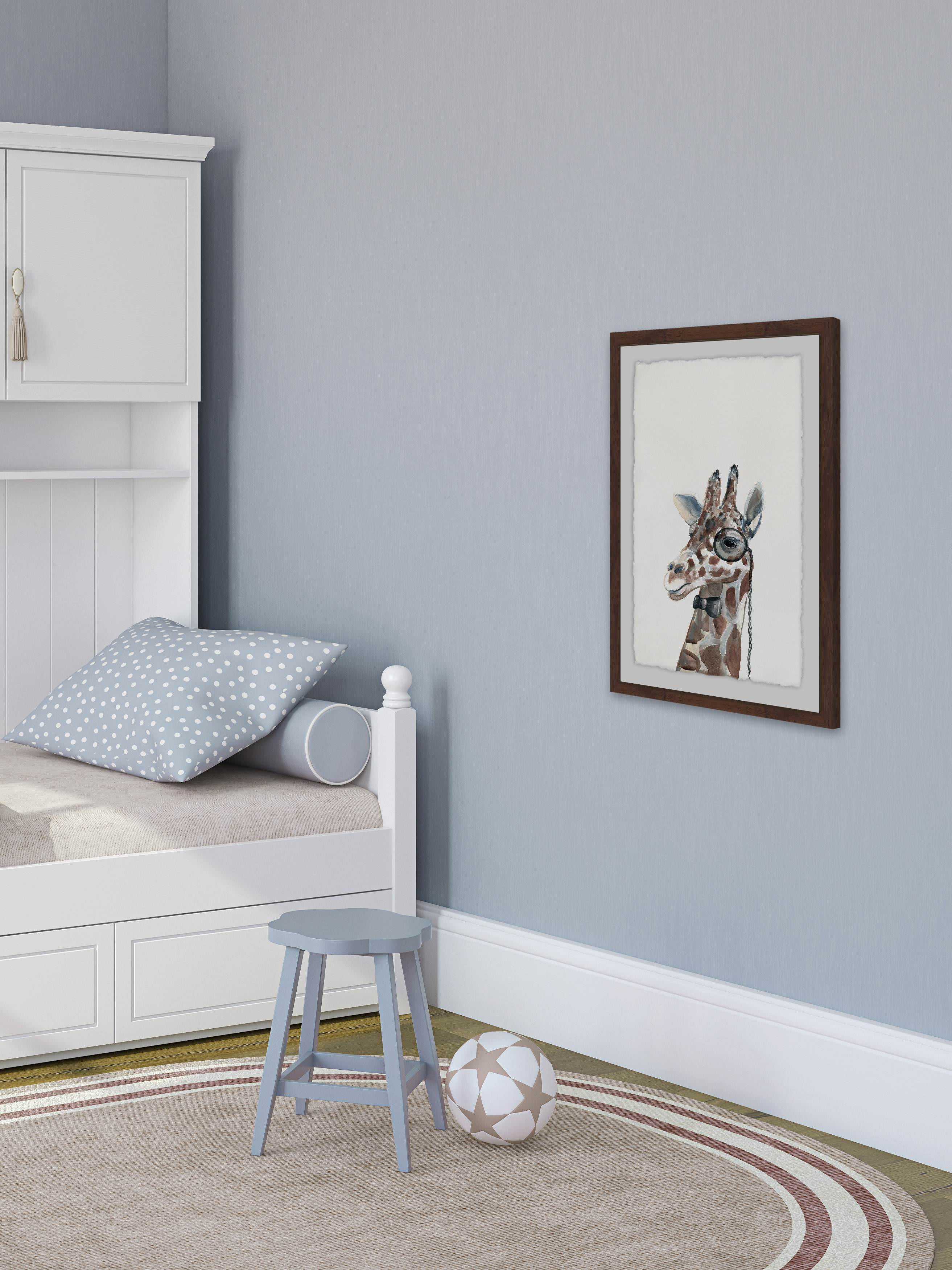 Geeky Giraffe Framed Painting Art Print