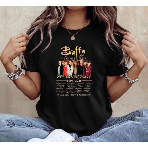 Buffy The Vampire Slayer Movie Anniversary Shirts, Buffy Summer Vampire Sunnydale High Thank you Memories Vintage Shirts, Buffy Horror