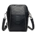 thumbnail image 4 of Bolso bandolera pequeño para mujer Bolso vertical de moda con correa ajustable (negro), 4 of 5