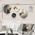 thumbnail image 4 of Designart "Monochrome Sacred Geometry III" Modern Midcentury Metal Wall Art Set of 5 Piece, 4 of 5