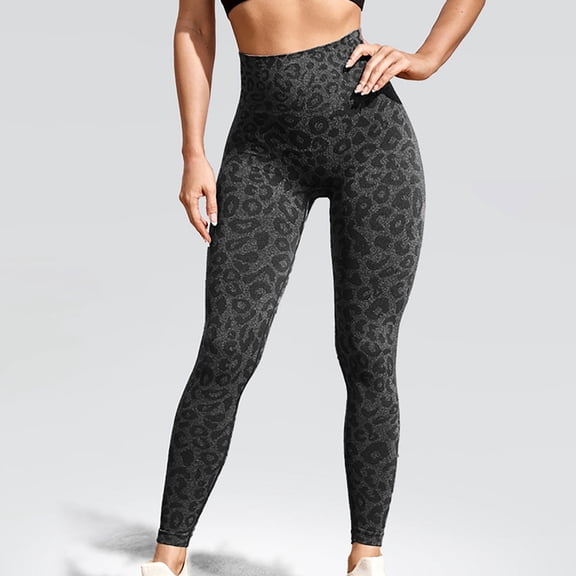 Wycnly Womens Yoga Pants Womens Yoga Leggings Sexy Leopard Print Slim Stretchy Workout Sports Pants Fashion High Waist Lightweight Fitness Gym Legging Pants Fall