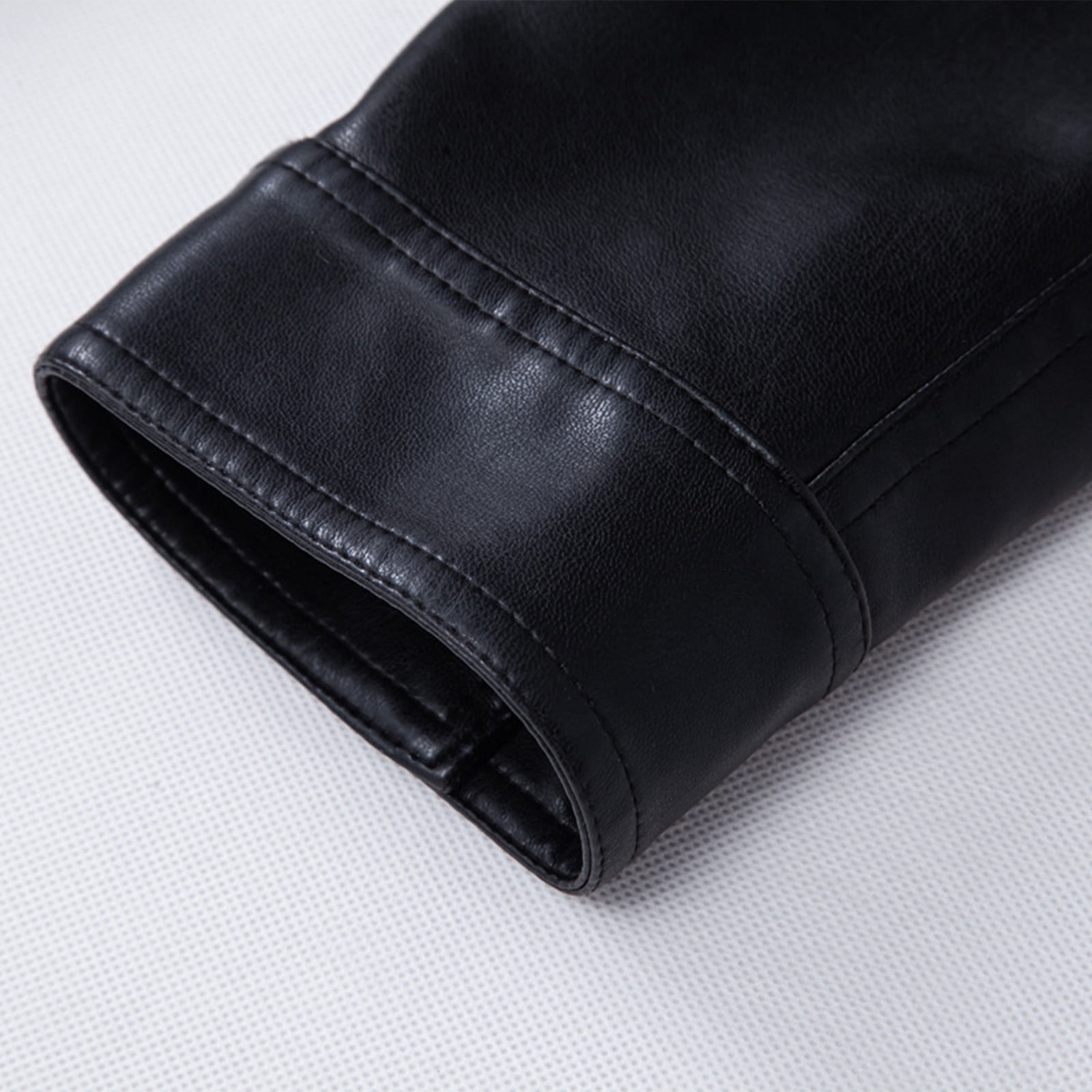 Mens Leather Jacket Full Zip Motorcycle Jackets Long Sleeve Retro Bomber Jackets Waterproof Lapel Collar Windbreak Coat Padded Waterproof Baseball Coat Fall Winter Warm Outwears