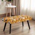 thumbnail image 4 of XYZCANDO Polyester Spandex Fabric Rectangular Long Bench Slipcover for Hotel Bedroom, Anti Scratch Washable Bench Covers, Cat Mushroom Pattern, 4 of 9