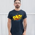 thumbnail image 3 of Tee Hunt Dad! Saves The Day! T-Shirt Father's Day Men's Tee, Navy Blue, Large, 3 of 5