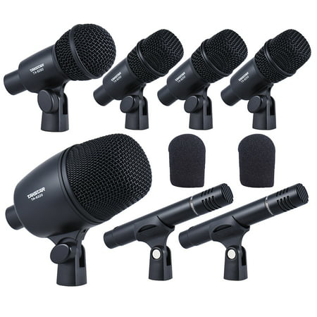 TAKSTAR DMS-7AS Professional Wired Microphone Mic Kit for Drum Set Musical (Best Snare Drum Mic)