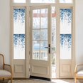thumbnail image 2 of Blue Eucalyptus Leaves Window Privacy Film, Summer Botanical Weeping Static Cling UV Sun Blocking Heat Control Window Tint Day and Night, Non-Adhesive One Way Windows Privacy Cover 17.7''x78.7'', 2 of 7