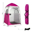 thumbnail image 6 of Ktaxon Camping Shower Tent, Waterproof Pop Up Single Changing Tent, Portable Dressing Room, Outdoor Privacy Tent for Beach, HIking, Photography Studio, Light Pink & White, 6 of 7