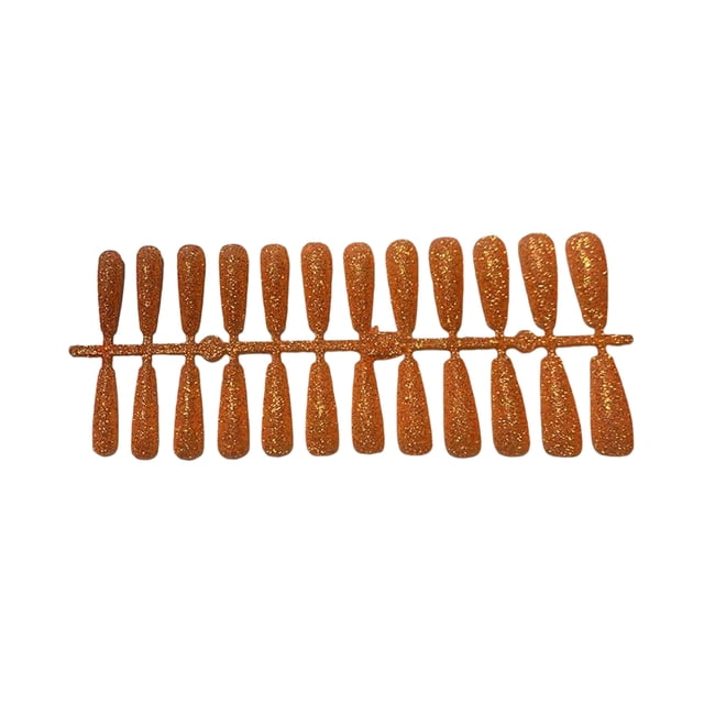 Soidarity Presione el diseño de uñas postizas Parche de manicura artificial Decoraciones terminadas Pulido Profesional Chica Herramientas de belleza para Arte de uñas Naranja Soidarity CE012360-07B