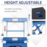 durhand 300 lbs hydraulic motorcycle scissor jack lift foot step wheels for small dirt bikes