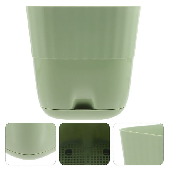 HAKIDZEL 3Pcs Self Watering Plants Pots with Minimalist Design for Indoor Use