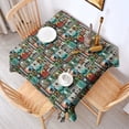 thumbnail image 2 of Multicolor Bigfoot and Text Pattern Square Tablecloth,Waterproof Square Table Cover,Wipeable Spillproof Washable Table Cover for Home Kitchen Party Decor 60"x60"(152x152cm), 2 of 6