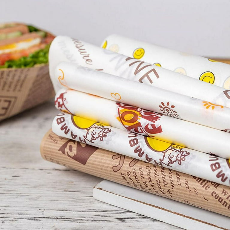 Deli Wax Paper Sheets for Food / Sandwich Wrap Paper