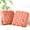 Coral Red, variant on 2 Pcs Knot Pillows Square Knotted Plush Throws Soft Accent Pillows Decoration Cushion for Couch Home Office Living Room Bedroom Bed Sofa Decor, 12'' x 13''(Haze Pink,Crystal Velvet)