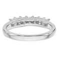 thumbnail image 5 of 14K White Gold Ring Band Wedding Diamond Square 7-Stone , Size 8, 5 of 6