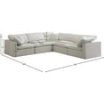 thumbnail image 7 of Maklaine Contemporary Cream Velvet Modular Sectional, 7 of 7