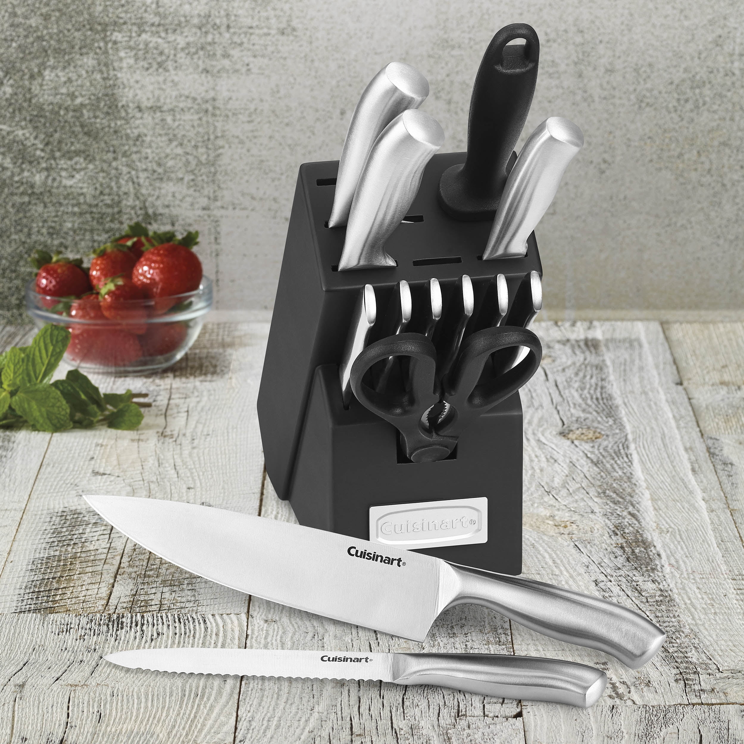 Cuisinart Stainless Steel 14-Piece Cultlery Block Set, C77SS-14PW