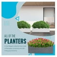 thumbnail image 2 of Rectangle Flower Pot - Modern Planter Box for Indoor/Outdoor Plants, 8x8x20in, Cement Gray, 2 of 4