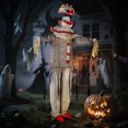 thumbnail image 2 of Outsunny 68" Life Size Halloween Animated Pumpkin Clown, Indoor Party Props, 2 of 10