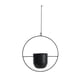 thumbnail image 1 of Monstrate Para espacios pequeños Cesta colgante de metal ligera y portátil Materiales fáciles de mantener duraderos Jardín y Patio circulo negro, 1 of 6
