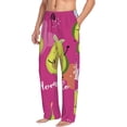 thumbnail image 2 of Daiia Men'S Pink Green Avocado Pants,Bottoms Sleep Lounge,Pajama Pants,Pj Bottoms Drawstring And Pockets-Xx-Large, 2 of 9