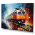 thumbnail image 2 of Designart "Train Dynamic Momentum Painting III" Transportation Wall Art Living Room, 2 of 5