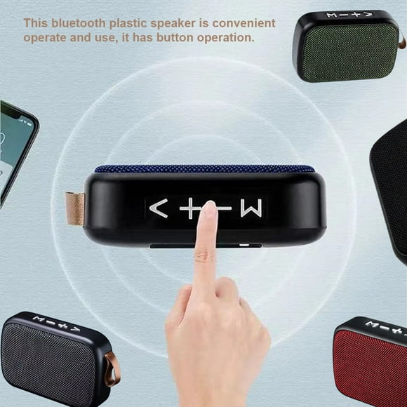 Baohd Bluetooth 4.2 Speaker Outdoor Wireless Sound Box Handsfree Call Rechargeable Speaker Plastic Sound Box, Black