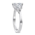 thumbnail image 2 of Earth Jewel Stunning 2.24 Ct Oval Cut Diamond Engagement Ring - Lab Created Diamond - 14K White Gold Plated Prong Setting - Three Stone Design Ring - Perfect for Celebrating Love and Special Moments, 2 of 3