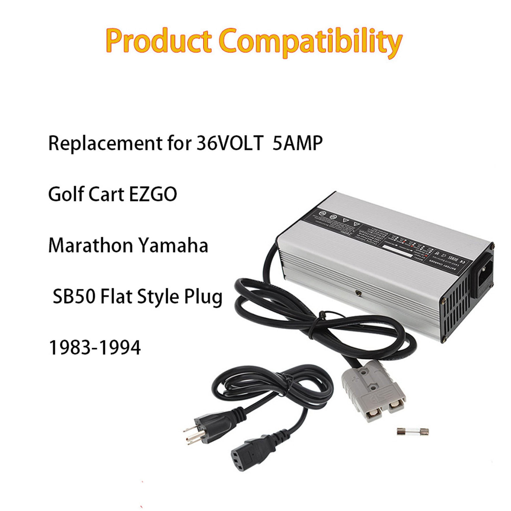 LABLT 36V 36 Volt Golf Cart Battery Charger for EZ-GO EZGO MARATHON 83-94 SB50 Yamaha