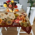 thumbnail image 6 of Square Fall Tablecloth 60×60 Inch, Fall Pumpkin Tablecloths Thanksgiving Washable Table Cover, Autumn Decorations Table Cloths Decor for Party Picnic Dinner, 6 of 6
