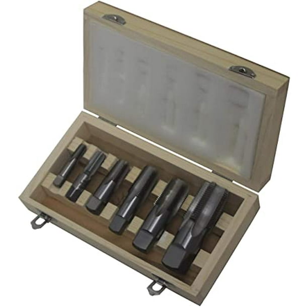 6 Piece Carbon Steel NPT Pipe Tap Set 1/4", 3/8", 1/2", 3/4", 1" and 1