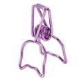 thumbnail image 4 of 100 Uds Clips para carpetas de gatos dibujos animados lindos fuerza de sujeción fuerte Clips de cola hueca de Metal abrazaderas de papel suministros de oficina púrpura, 4 of 5