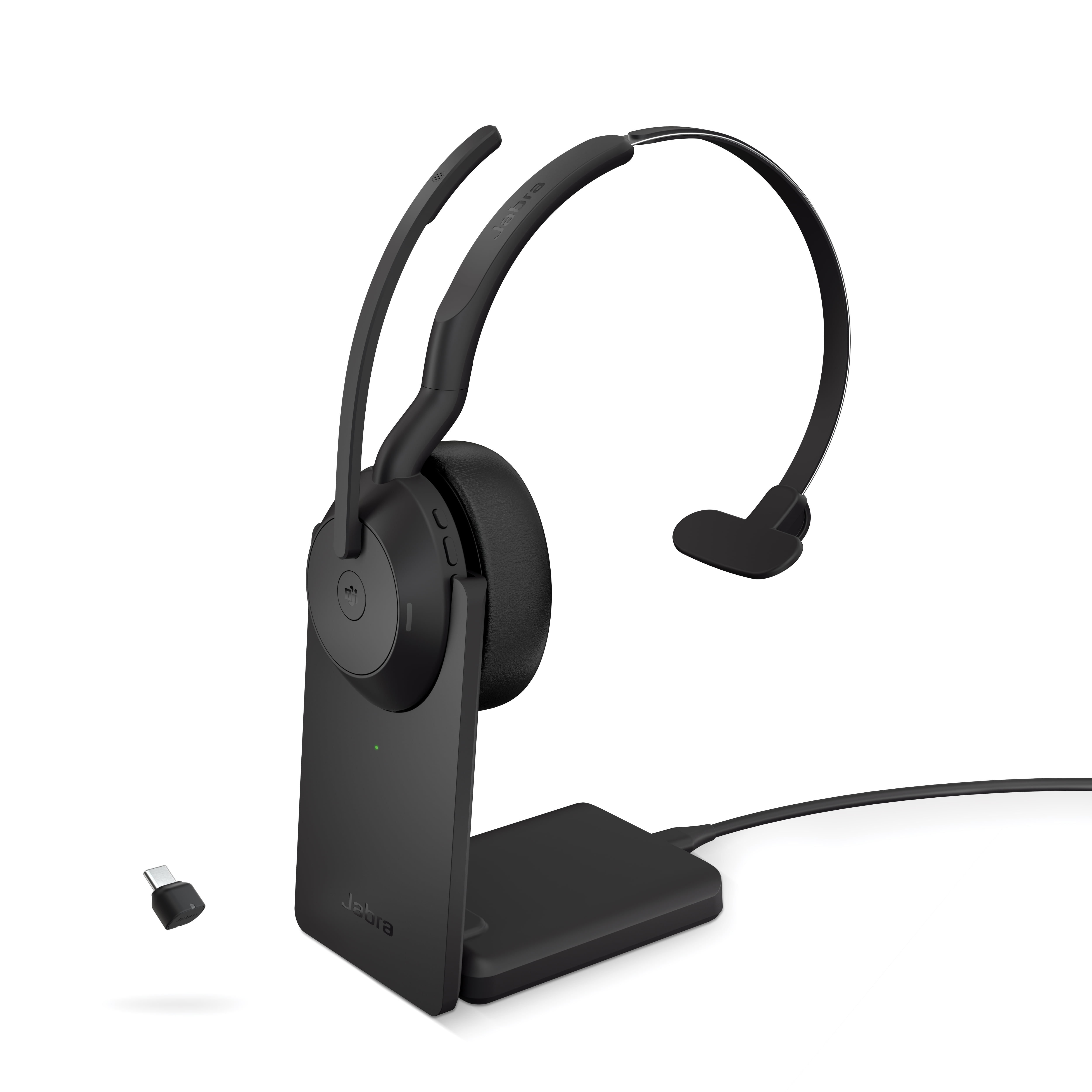 Jabra Evolve2 65 Flex Black Wireless Bluetooth Headset, Link 380c